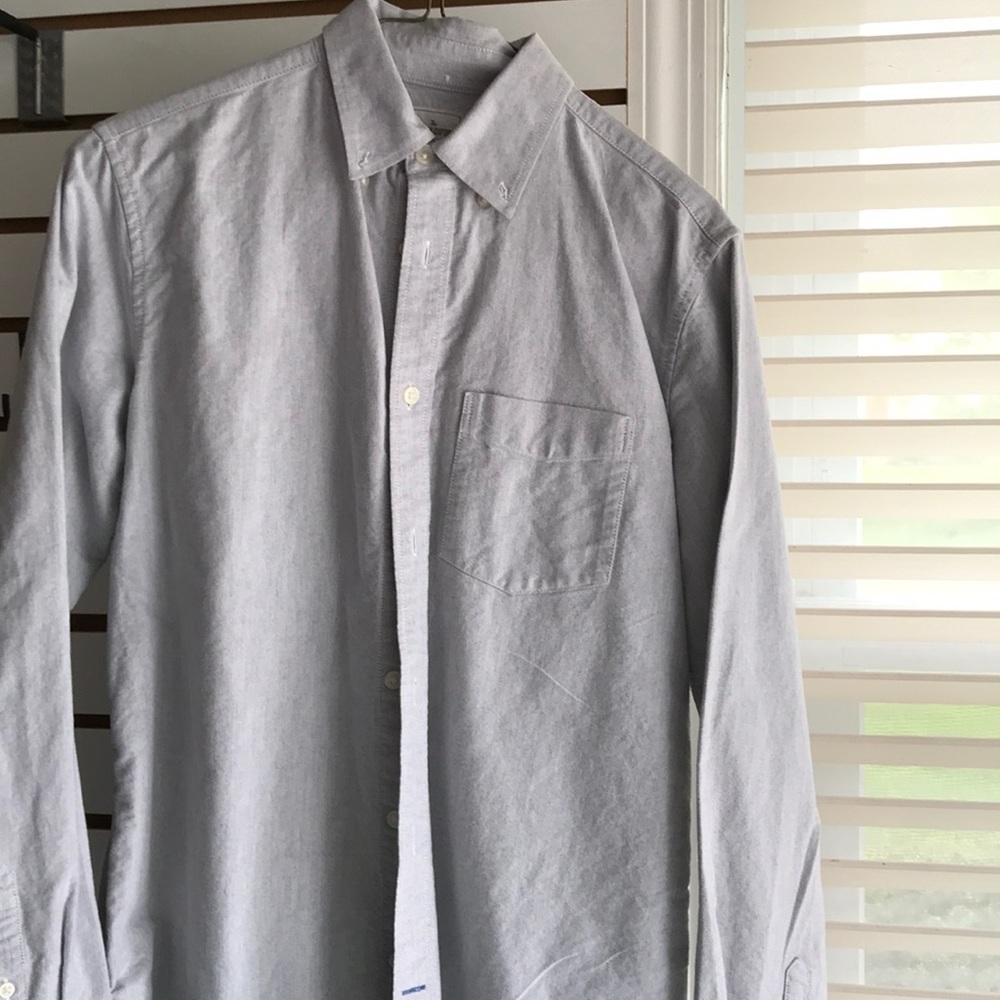 Gray oxford button down